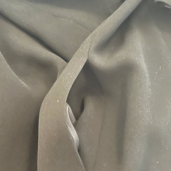 Vince women's long-sleeved dress sheath leather trim black 2 - Picture 10 of 12